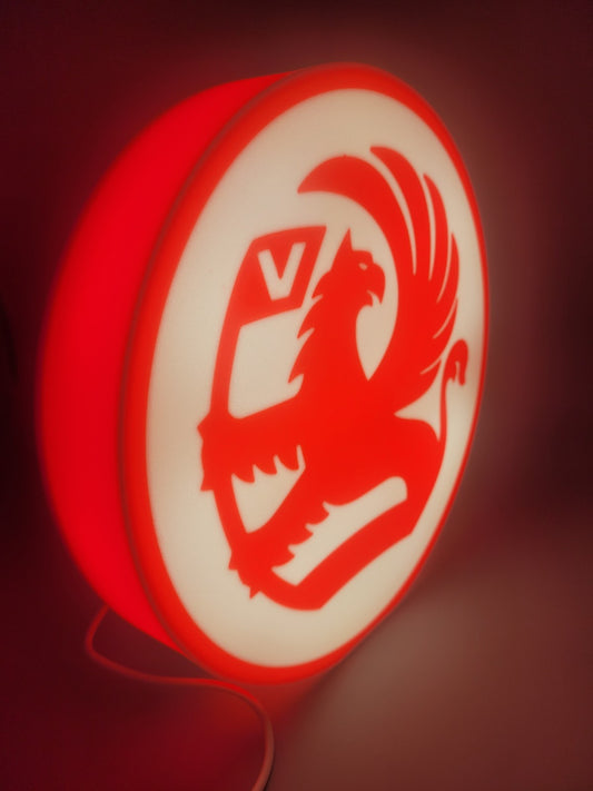 Vauxhall White Light Box Sign