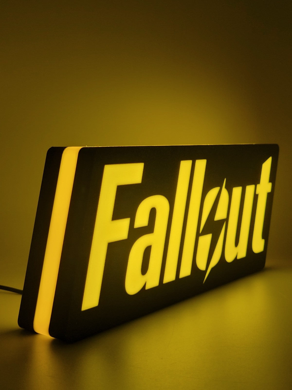 Fallout Yellow Light Box Sign