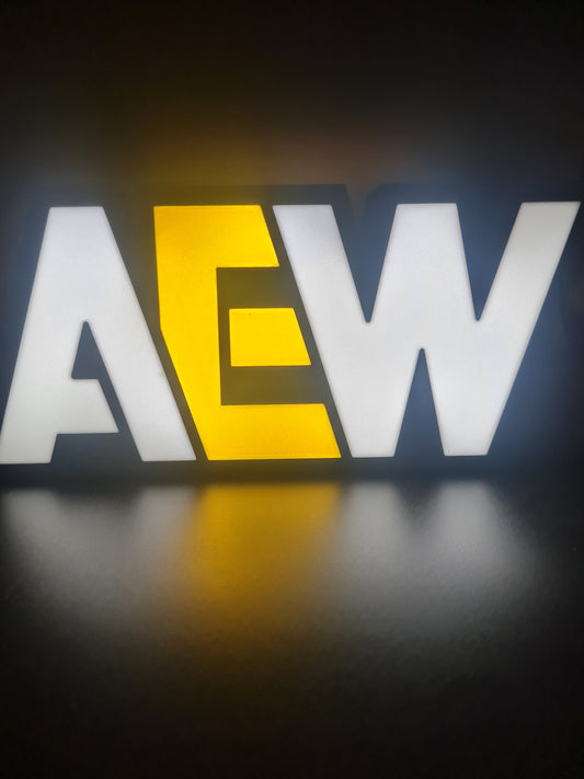 AEW Light Box Sign