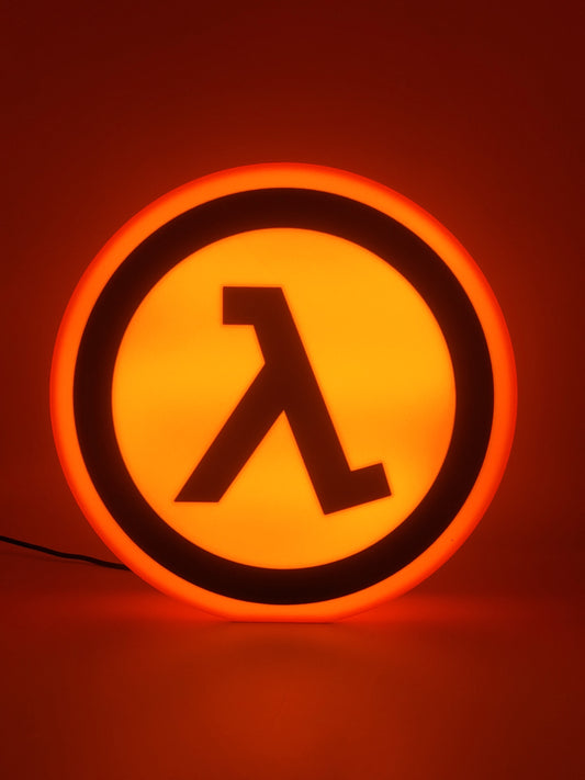 Half-Life Light Box Sign