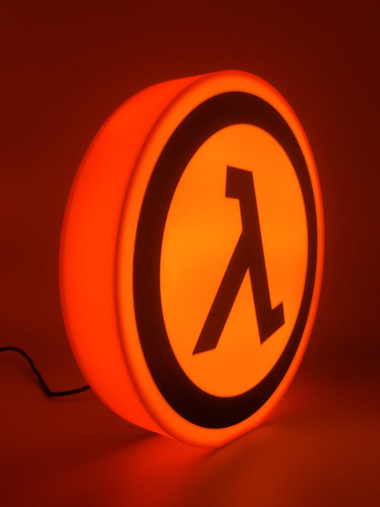 Half-Life Light Box Sign