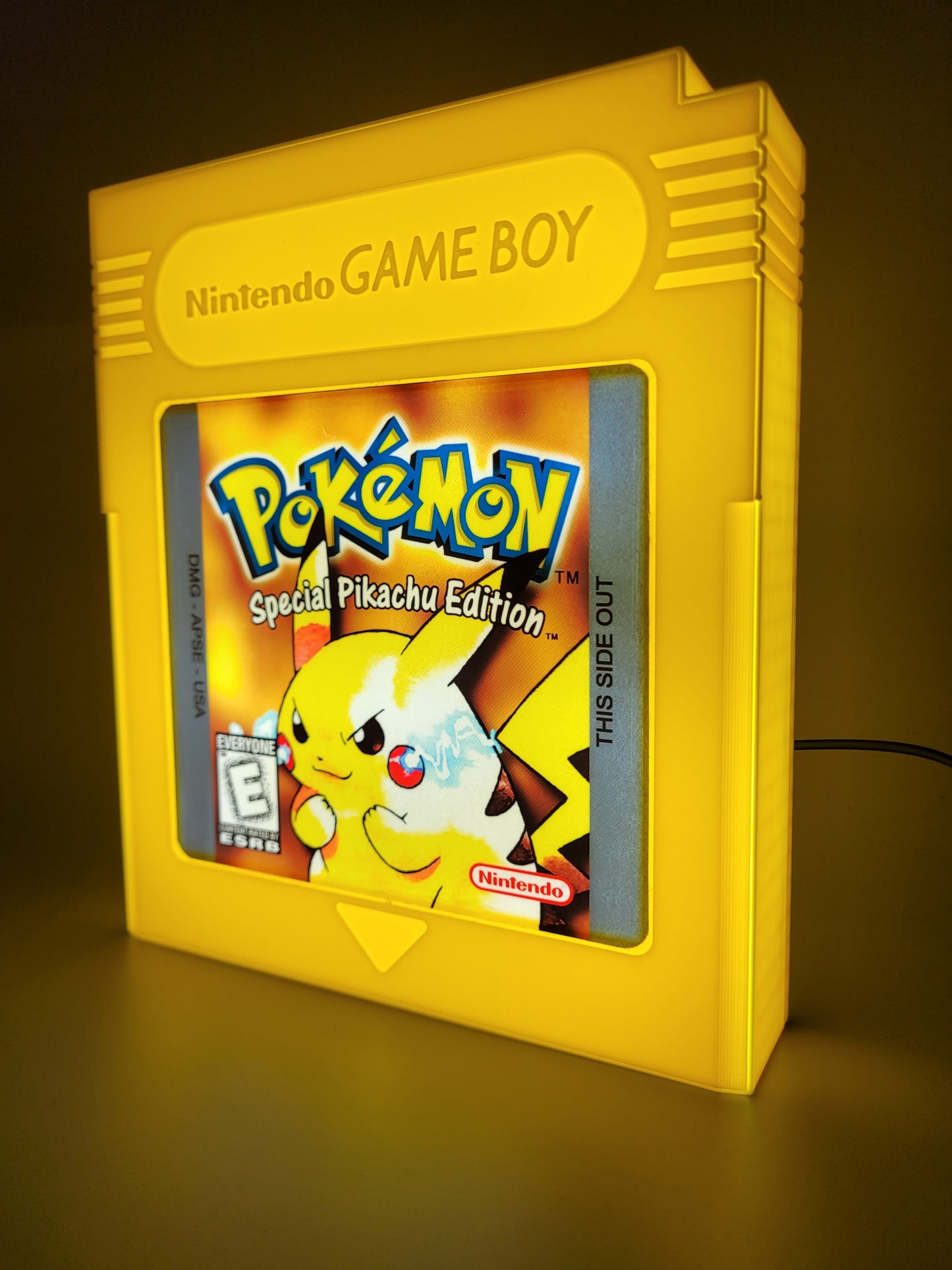 Pokemon Yellow Cartridge Light Box Sign