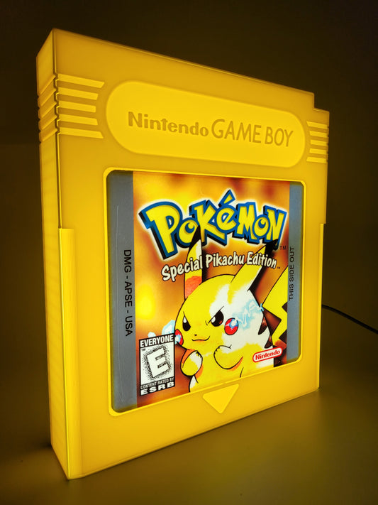 Pokemon Yellow Cartridge Light Box Sign