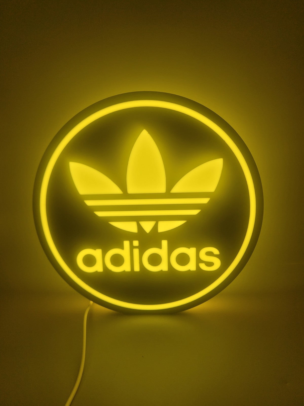 Adidas Yellow Light Box Sign