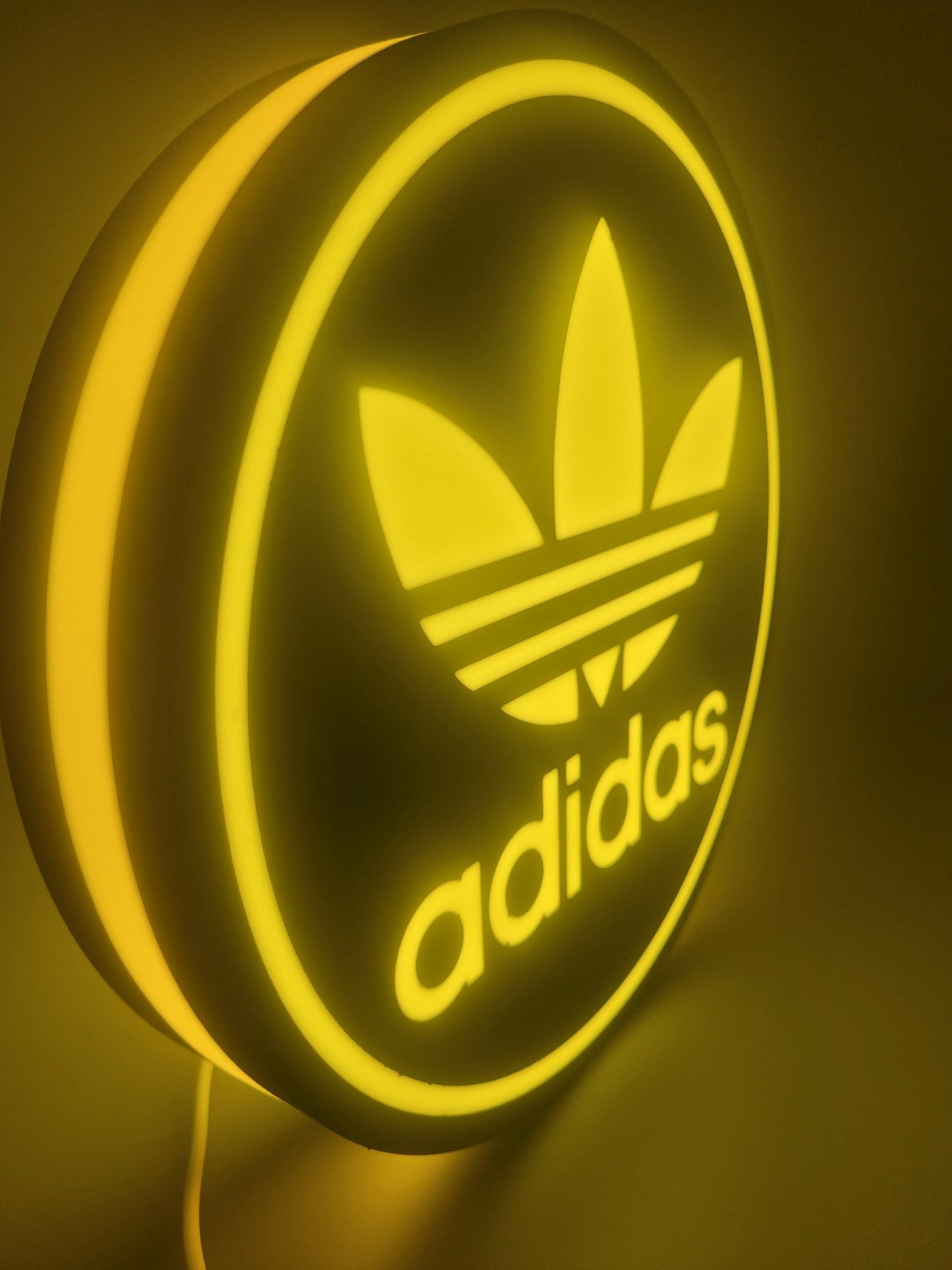 Adidas Yellow Light Box Sign