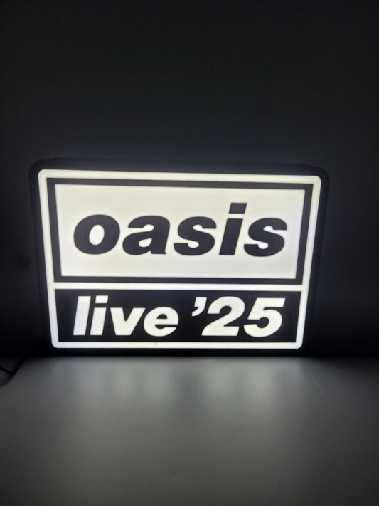 Oasis Live 25 Light Box Sign