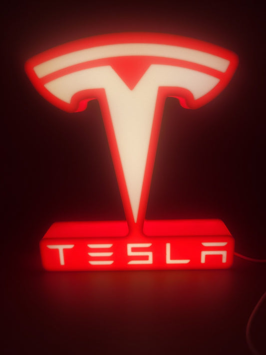 Tesla Light Box Sign