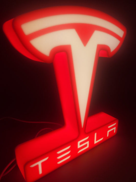 Tesla Light Box Sign