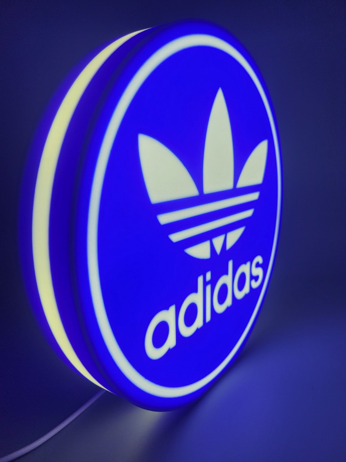 Adidas Blue Light Box Sign