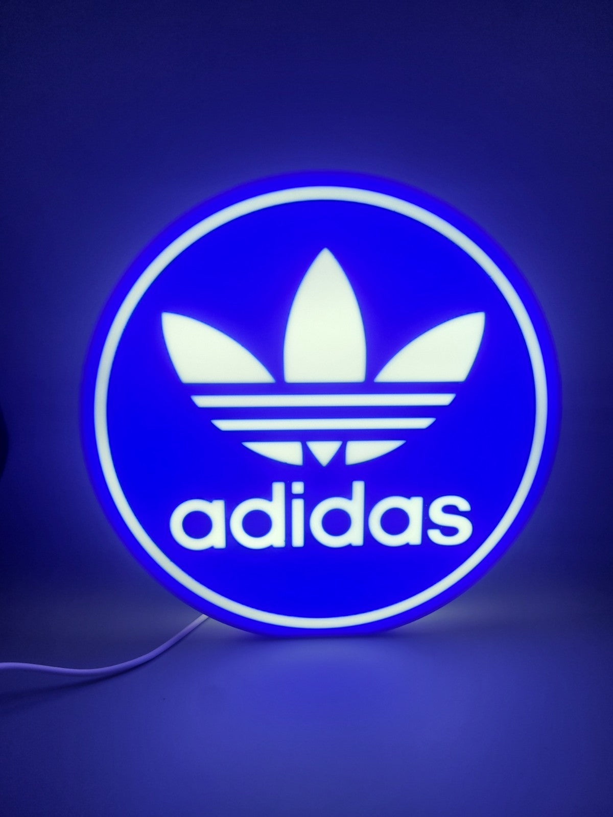 Adidas Blue Light Box Sign