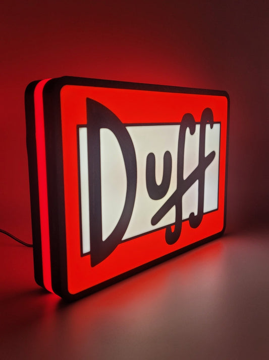Duff Light Box Sign