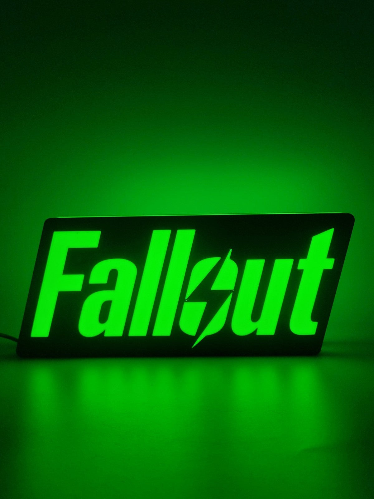 Fallout Green Light Box Sign
