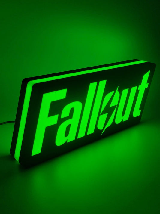 Fallout Green Light Box Sign