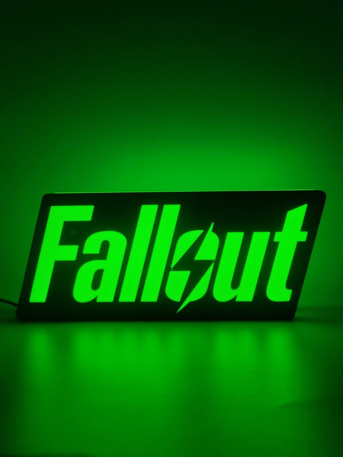 Fallout Green Light Box Sign