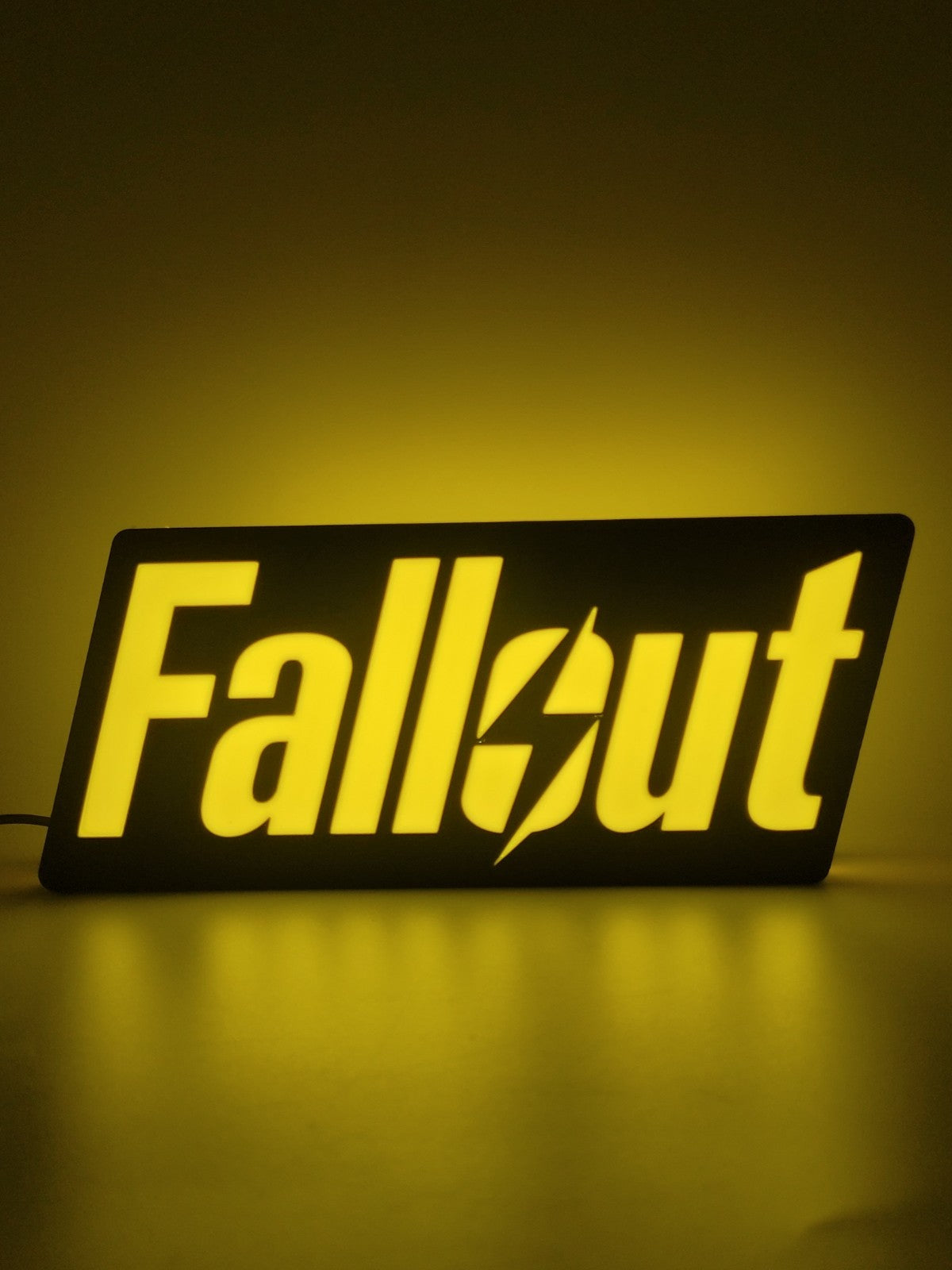 Fallout Yellow Light Box Sign