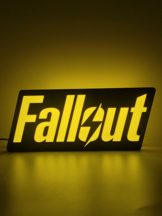 Fallout Yellow Light Box Sign
