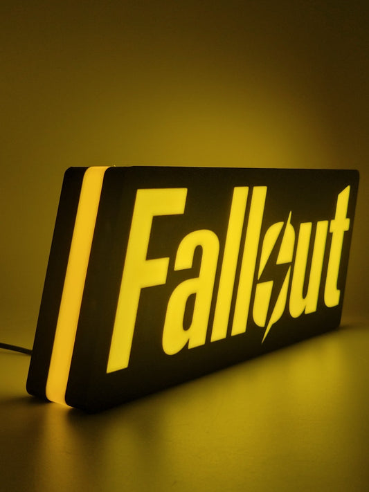 Fallout Yellow Light Box Sign