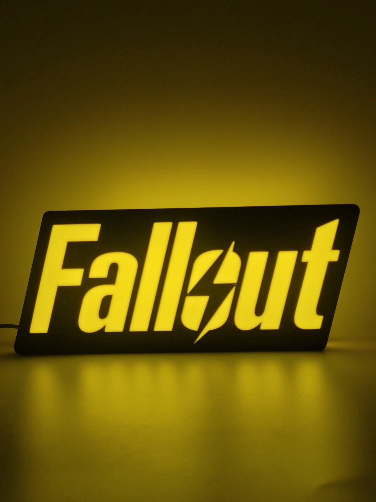 Fallout Yellow Light Box Sign