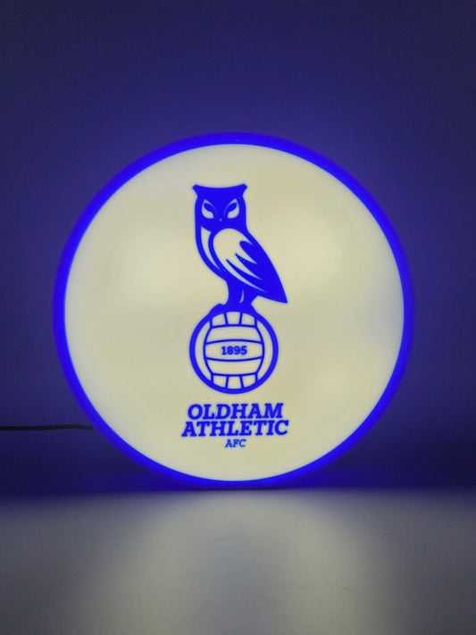 Oldham Athletic A.F.C Light Box Sign