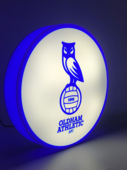 Oldham Athletic A.F.C Light Box Sign