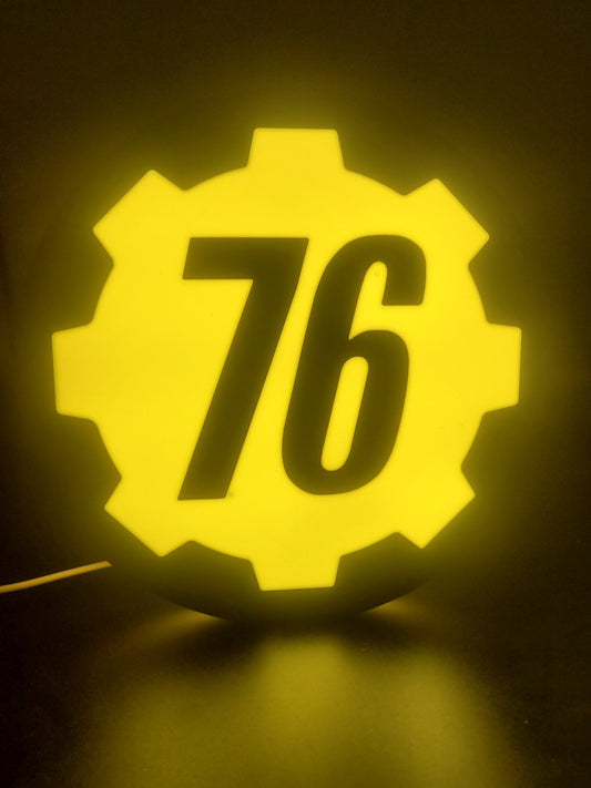 Fallout Vault 76 Light Box Sign